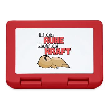 Faultier Sloth Faultiere Spruch faul schlafen Tier - Brotdose - Rot - Vorne