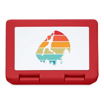 Vintage Bouldering Rock Climbing - Lunchbox - red - Front