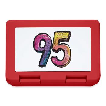Bande dessinée à 95 numéros - Boîte à goûter - rouge - Devant