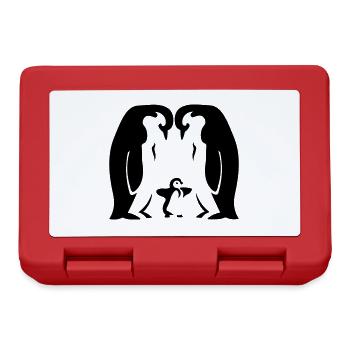 Famille Pingouin / Famille Pingouin - parents - Boîte à goûter - rouge - Devant