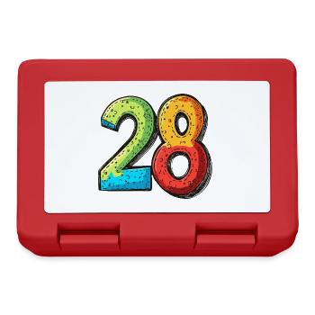 28 Number Comic - Lunchbox - red - Front
