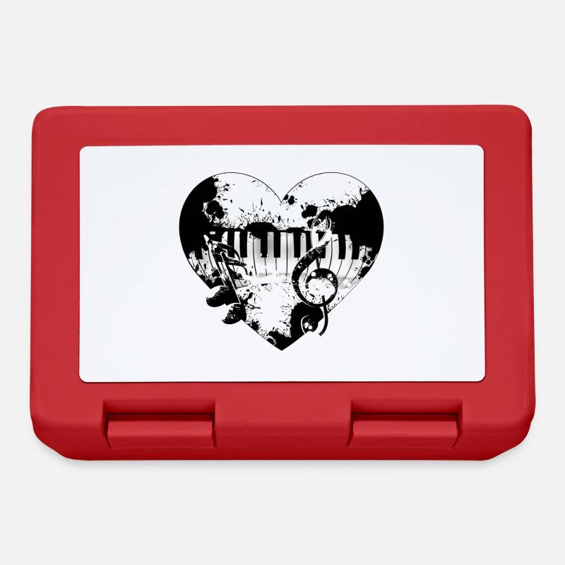 Keyboard Heart - Lunchbox - red