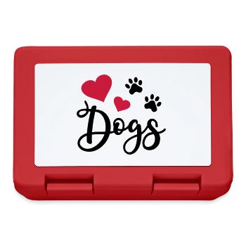 Dog paw dog paw dog lover dog love - Lunchbox - red - Front
