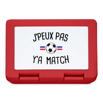 J'peux pas j'ai match de foot - Boîte à goûter - rouge - Devant