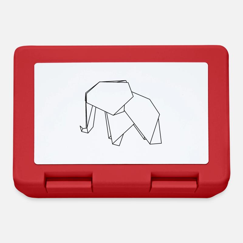 Origami Elephant - Boîte à goûter - rouge