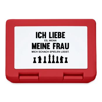 Ich liebe es wenn Frau mich Schach spielen lässt - Brotdose - Rot - Vorne