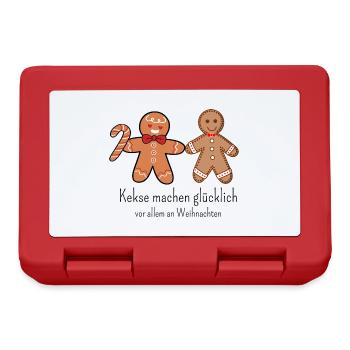 Kekse machen glücklich - Brotdose - Rot - Vorne