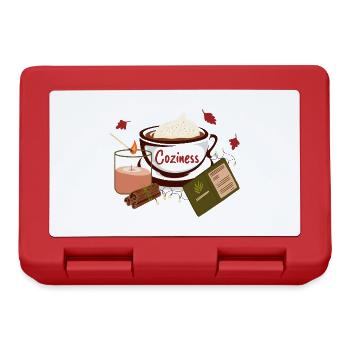 Cozy autumn with hot Pumkin Spice Latte - Lunchbox - red - Front