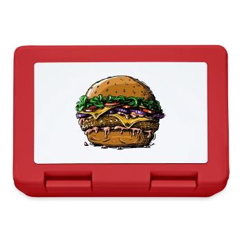 Burger - Brotdose - Rot - Vorne
