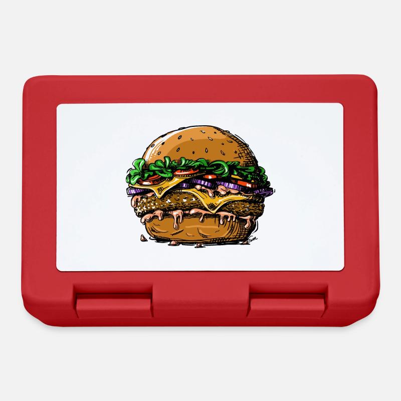 Burger - Brotdose - Rot