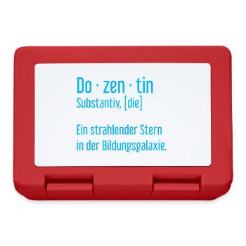 Dozentin Dozentinnen Schule Pädagogin Unterricht - Brotdose - Rot - Vorne
