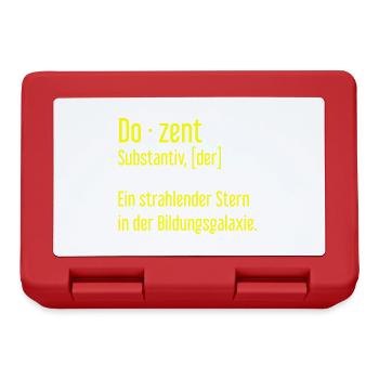 Dozent Dozenten Schule Pädagoge Unterricht - Brotdose - Rot - Vorne