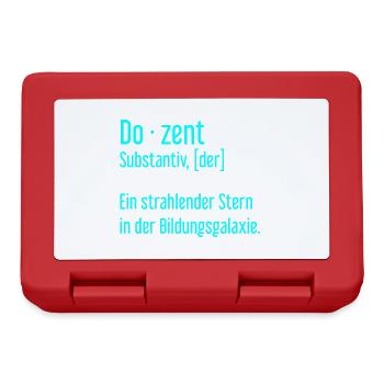 Dozent Dozenten Schule Pädagoge Unterricht - Brotdose - Rot - Vorne