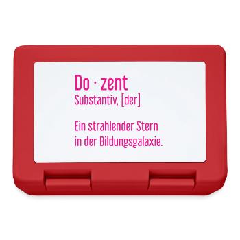 Dozent Dozenten Schule Pädagoge Unterricht - Brotdose - Rot - Vorne