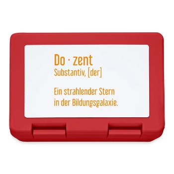 Dozent Dozenten Schule Pädagoge Unterricht - Brotdose - Rot - Vorne