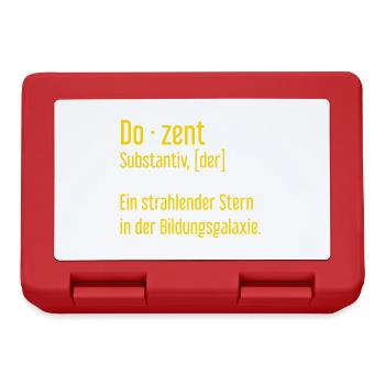 Dozent Dozenten Schule Pädagoge Unterricht - Brotdose - Rot - Vorne
