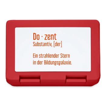 Dozent Dozenten Schule Pädagoge Unterricht - Brotdose - Rot - Vorne