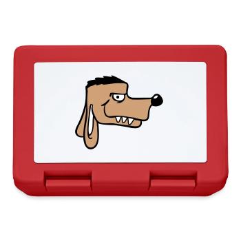Chien Visage Méchant Dangereux Dents Monstre - Boîte à goûter - rouge - Devant