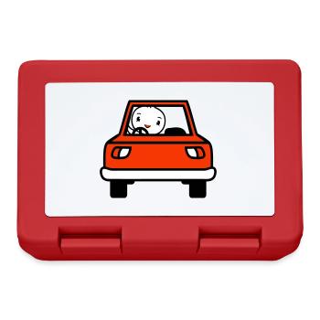 Bird Driving Car Driver Driving License Mobile - Lunchbox - red - Front