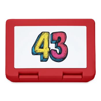 Bande dessinée à 43 numéros - Boîte à goûter - rouge - Devant