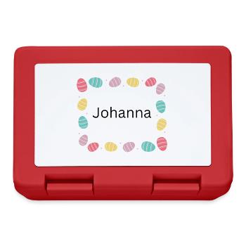 Pastell-Eierrahmen Muster Johanna - Brotdose - Rot - Vorne