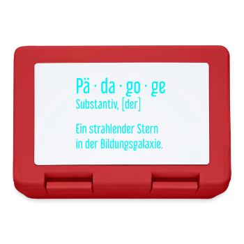 Pädagoge Pädagogen Schule Lehrer Unterricht - Brotdose - Rot - Vorne
