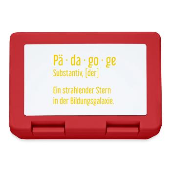 Pädagoge Pädagogen Schule Lehrer Unterricht - Brotdose - Rot - Vorne