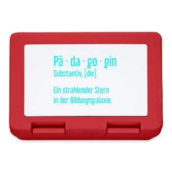 Pädagogin Pädagoginnen Schule Lehrerin Unterricht - Brotdose - Rot - Vorne