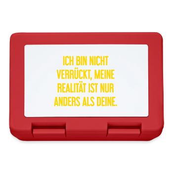 I'm not crazy – my reality is different - Lunchbox - red - Front