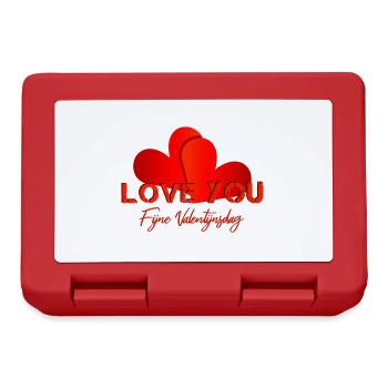 Valentinstag Valentine - Brotdose - Rot - Vorne