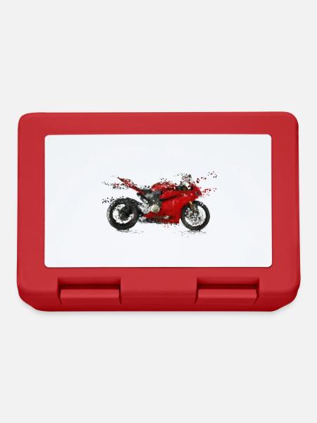 Rote Motorrad - Brotdose - Rot