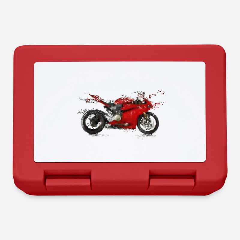 Rote Motorrad - Brotdose - Rot