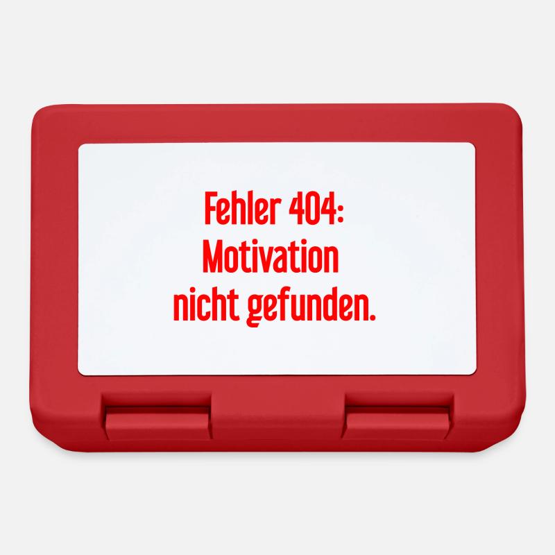 Error 404: Motivation not found - Lunchbox - red