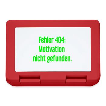 Error 404: Motivation not found - Lunchbox - red - Front