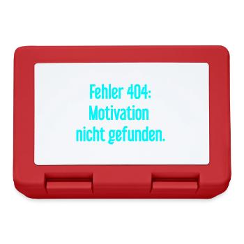 Error 404: Motivation not found - Lunchbox - red - Front