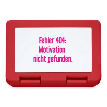 Error 404: Motivation not found - Lunchbox - red - Front
