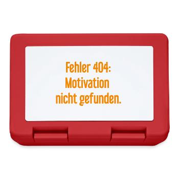 Error 404: Motivation not found - Lunchbox - red - Front