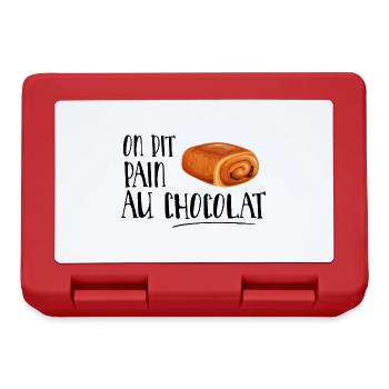 On dit chocolatine - drole humour france - Boîte à goûter - rouge - Devant