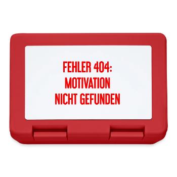 Error 404: Motivation not found - Lunchbox - red - Front