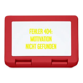 Error 404: Motivation not found - Lunchbox - red - Front