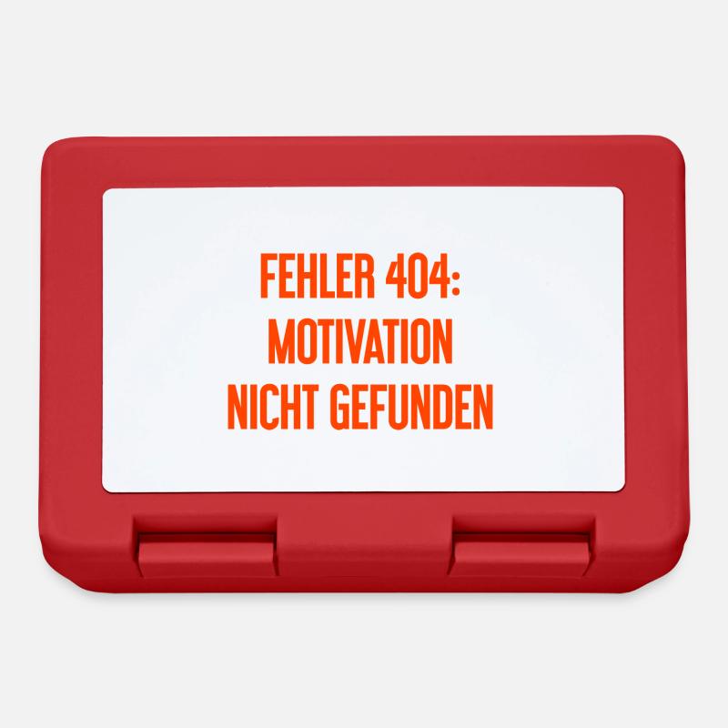 Error 404: Motivation not found - Lunchbox - red