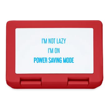 I'm not lazy, I'm in power saving mode! - Lunchbox - red - Front
