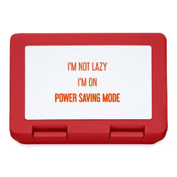 I'm not lazy, I'm in power saving mode! - Lunchbox - red - Front