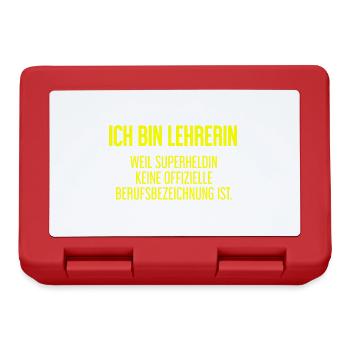 Lehrerin - Mein offizieller Superhelden-Beruf! - Brotdose - Rot - Vorne