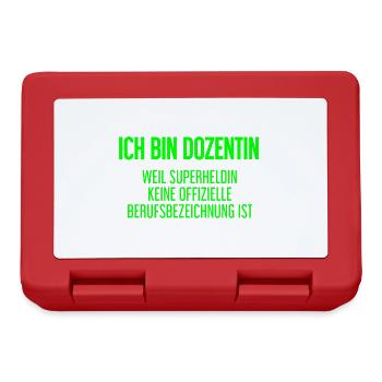 Dozentin - Mein offizieller Superhelden-Beruf! - Brotdose - Rot - Vorne