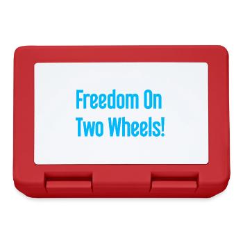 Freedom on Two Wheels - Cyclist Design - Lunchbox - red - Front