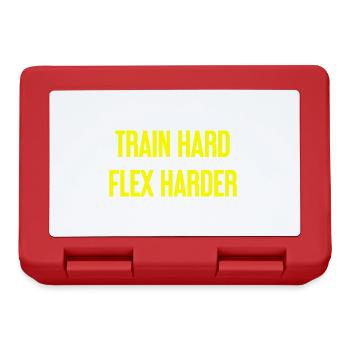 Train Hard Flex Harder - Brotdose - Rot - Vorne