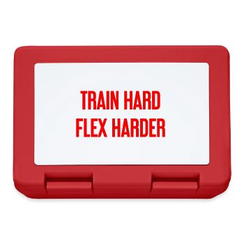 Train Hard Flex Harder - Brotdose - Rot - Vorne