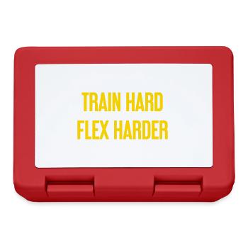 Train Hard Flex Harder - Brotdose - Rot - Vorne