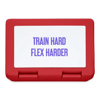 Train Hard Flex Harder - Brotdose - Rot - Vorne